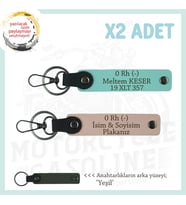 Yol Arkadaşlarına, İsim Plaka ve 0 Rh (-) Kan Grubu Kişiye Özel x2 Anahtarlık, Yavruağzı-Turkuaz-Ysl (Çok Renkli)