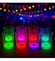 Karanlıkta Yanan Gece Işığı Mega Glow Bardaklar 8 Adet 8.5 x 10.5 cm
