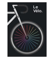 Le Velo Noir Tablo Ahşap Poster Dekoratif