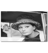 Cakatablo Sophia Loren Otomobilde MDF Tablo