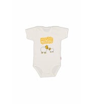 Unisex Bebek Body Kısa Kollu Annesinin Kuzusu Baskılı
