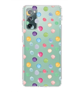 PrintiFy Samsung Galaxy S20 FE ile Uyumlu Water Color 6  Kamera Korumalı Şeffaf  Kılıf
