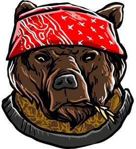 Sticker Usta Bandanalı Köpek Sticker 00449 Kırmızı 10 x 9 cm