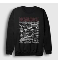 Presmono Unisex Siyah Hard Rock Nickelback Sweatshirt 537951tt