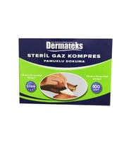 STERİL GAZ KOMPRES STERİL 100 LÜ 7,5 X7,5 dermateks