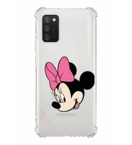 Samsung Galaxy A02s  Köşe Korumalı Antişok Kapak Minnie Mouse Tasarımlı Şeffaf  Kılıf