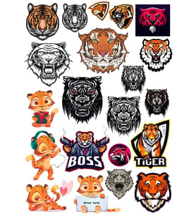 Kaplan Sticker Set 11 20 Parça Telefon, Tablet, Defter, Laptop Sticker