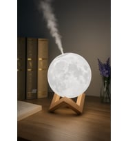 Dekoratif Ay Difüzör & Hava Nemlendirici – LED Gece Işığı ve Aromaterapi