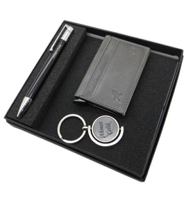 Signator D344 İsme Özel Set - Deri Kartlık + Anahtarlık  + Kalem Seti  İsme Özel Hediyelik Set (Karışık)