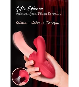 Do it Love - Çifte Eğlence Dil Vibratör - 10 Titreşim + 10 Vakum Mod Dil Vibratör