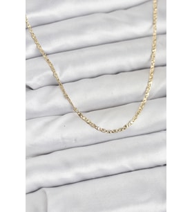 CM 14K Gold Renk Pirinç Lazer Model 60 cm Kadın Kolye 5886