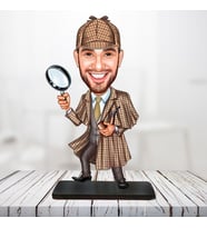 Kişiye Özel Karikatür Biblo DEDEKTİF & SHERLOCK HOLMES ADAM