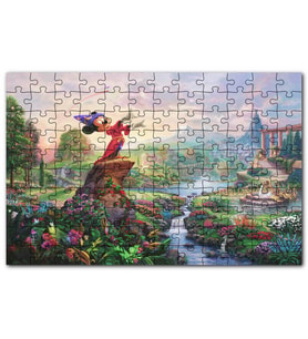 Cakapuzzle Su Kütlesinin Yanında Duran Mickey Mouse Puzzle Yapboz MDF (Ahşap) (120 Parça)