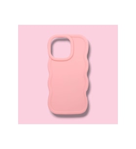 IPHONE 14 PRO; KENARI DALGALI, DARBE ÖNLEYİCİ LÜKS SİLİKON KILIF (Pudra)