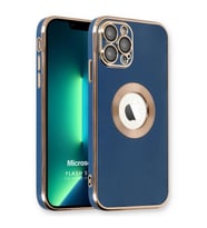 Microsonic Apple iPhone 13 Pro Kılıf Flash Stamp Lacivert