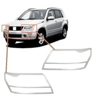 Suzuki Grand Uyumlu Vitara 2007 2012 Ön Far Kaplama ABS Krom Parça