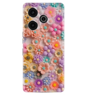 Pova 6 Pro (LI9) Kılıf Boutique Baskılı Resimli Rengarenk Papatyalar Pcode -060