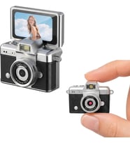 Mini Flip Dijital Kamera, 1.47 İnç Ekran, 48M Fotoğraf Çözünürlüğü, 1080P/720P Video, 128GB TF Kart Desteği, Type-C Şarj, Flaşlı, Fotoğraf ve Video Kayıt Özellikli LK-027 Siyah