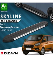 S-Dizayn Ford Tourneo Custom Uzun Şase Skyline Krom Yan Basamak 243 Cm 2012-2023 A+ Kalite