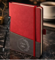 BK Gift Kişiye Özel Kırmızı Termo Deri Defter ve Touchpen Kalem Seti -9,  Kurumsal ve Özel Hediye, Yeni İş Hediyesi