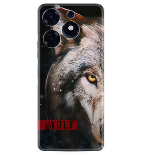 Tecno Spark 10 Pro Kılıf Silikon Desen Özel Seri Wolf Eyes 1758