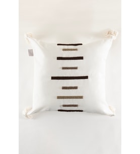 Koza Home Craft Multi Çizgi Desenli Püsküllü Kırlent 43 x 43 35300A (Çok Renkli)