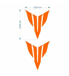 YAMAHA Yamaha Mt Logo 5 X 5 Cm Turuncu Sticker 2 Li