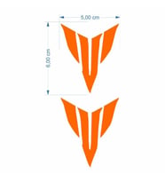 YAMAHA Yamaha Mt Logo 5 X 5 Cm Turuncu Sticker 2 Li