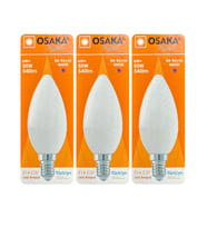 (3 Adet) Osaka 6W (50W) Günışığı (4000K) E14 Duylu (İnce Duy) Led Mum Ampul