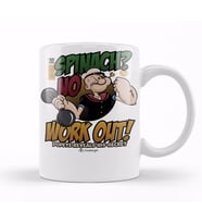 Popeye Work Out  Temel reis Kupa Bardak Porselen