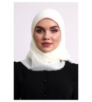 Pamuklu Pano Düz Desensiz Örtü Krem (Karışık)