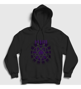 Presmono Unisex Siyah Beam Him Kapüşonlu Sweatshirt 80350tt