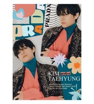 Taehyung - Estetik Turuncu Dergi Kapağı Tablo Ahşap Poster Dekoratif Kod484