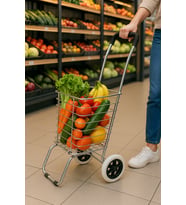Katlanabilir Taşınabilir Alışveriş Pazar Arabası Market Arabası 30 Kg