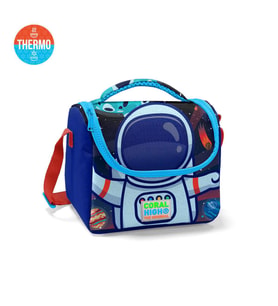 Coral High Kids Saks Mavi Astronot Desenli Thermo Beslenme Çantası 11724