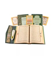 Kuran Okuyan Kalem Cami Boy Kuranı Kerim Elifba Cevşen Seti Yeşil