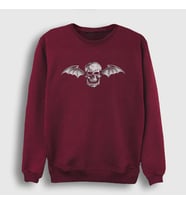 Presmono Unisex Bordo Logo Avenged Sevenfold Sweatshirt 15904tt (Bordo)