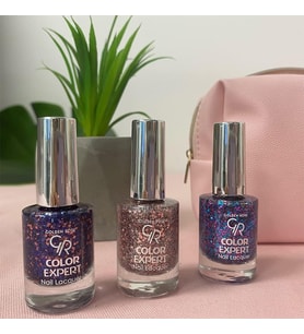 Color Expert Nail Lacquer Glitter No: 608 - Geniş Fırçalı Işıltılı Oje 10.2 ml