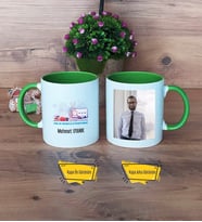 Fen ve Teknoloji Öğretmeni Kupa Bardak Yeşil Fotoğraflı Öğretmenler Günü Hediyesi