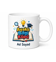 Her Şeyi Bilen Arkadaşa Ayaklı Bilgi Küpü Esprili Kupa Bardak Hediye