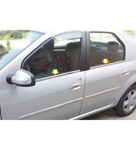 Dacia Logan FAZ 2 Krom Cam Çıtası 2008-2017 Paslanmaz Çelik