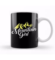 Cute Mountain Girl Hiking Hiker Adventure Nature Kupa Bardak Porselen