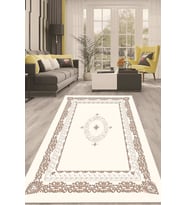 Dijital Kaymaz Taban Yıkanabilir Modern Renkli Salon Halısı Mutfak Halısı Yolluk ND-HT-615 (Kahverengi)