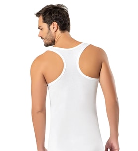 Erdem Erkek Likralı Sporcu Askılı Atlet 1121 - 3 Adet (Beyaz)