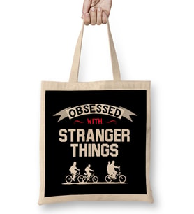 Obsessed With Stranger Things Bez Çanta Uzun Saplı