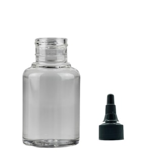 60ml şeffaf plastik asansör kapaklı şişe, 24 adet, serum şişesi, tonik şişesi, asansör kapaklı şişe, sos şişesi, medikal şişe
