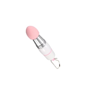 Mini Anahtarlık Vibratör – 3 Başlıklı Kompakt Masaj Cihazı Beyaz
