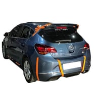 🚘 Opel Astra J HB Egzoz Görünümlü Arka Ek (Makyajlı) – Sportif Plastik Tampon Eki  Dayanıklı Malzeme (Standart)
