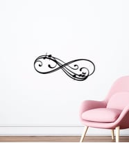BK Home Müzik Notaları Tasarımlı Ahşap Duvar Süsü-10 (Siyah)