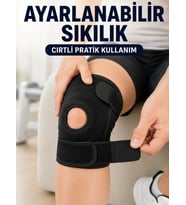 Açık Patella Dizlik Diz Kapağı Destekli Ayarlanabilir Cırtlı Sporcu Dizliği